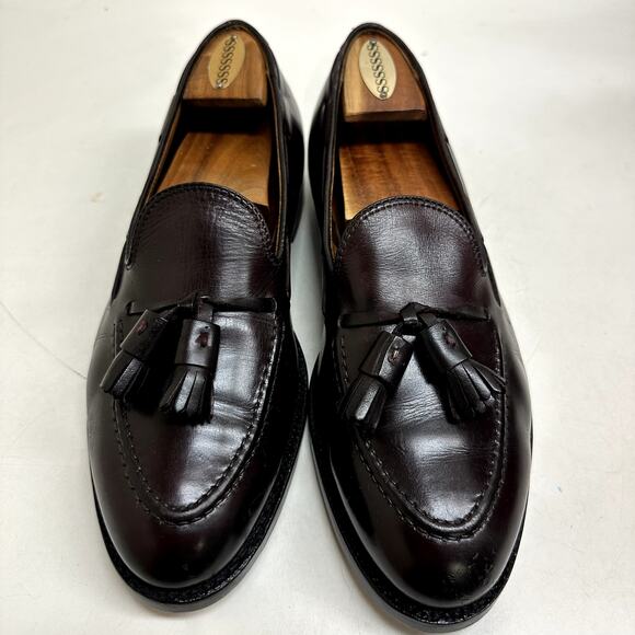 EXCELLENT Alden 663 Tassel Moccasin Loafer UNWORN SOLES + HEELS Burgundy Calf 8 - Picture 1 of 15